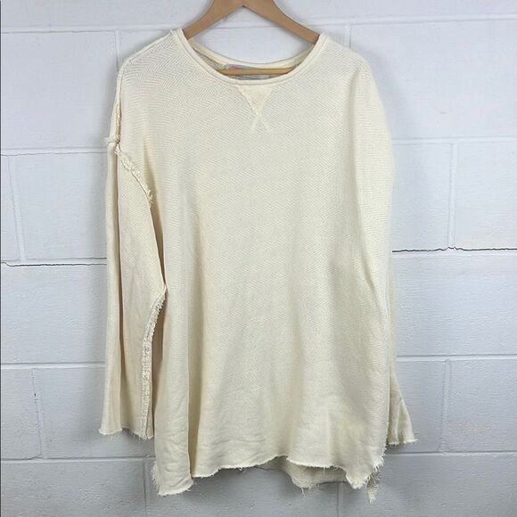 Free People Beach women’s cream oversized tunic swim coverup - Picture 1 of 6